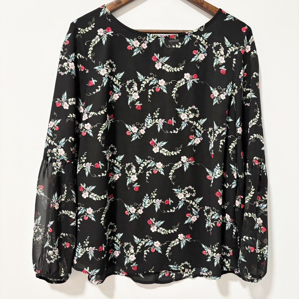 Disney x Lauren Conrad‎ Collection Snow White Floral Peasant Top Womens Size XL